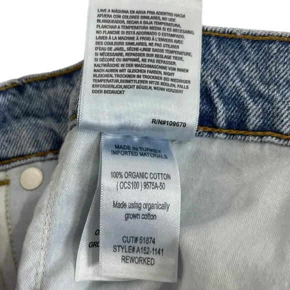Agolde Reworked 90's Jeans Cinched High Rise Straight 29 New Revival Denim NWT Straight Leg
